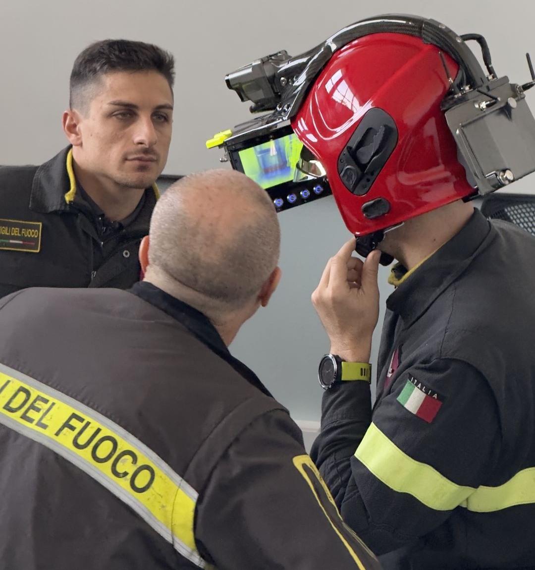 italian firefighters testing iFalconHM