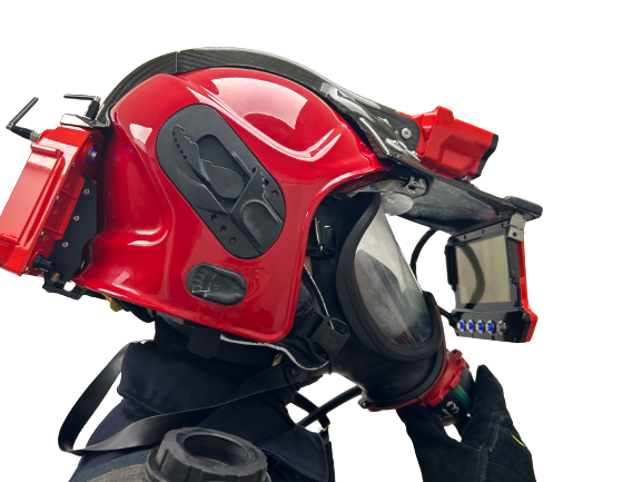 iFalconHM on a helmet The iFalconHM system mounted on a helmet